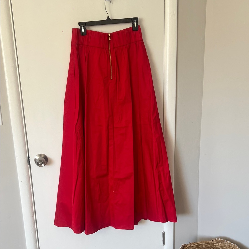 Vibrant Red Maxi Skirt - Picture 10 of 11